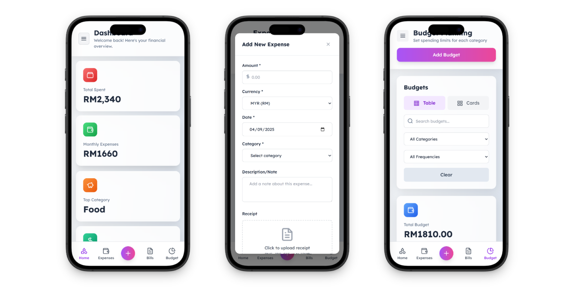 Best Expense Tracker App - 1Cent Tracker Mobile Interface